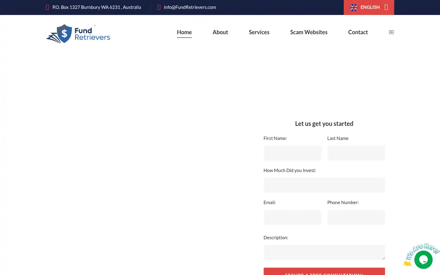 Screenshot of fundretrievers.com