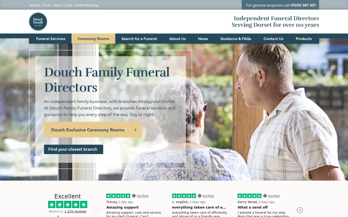 Screenshot of funeraldirector.co.uk