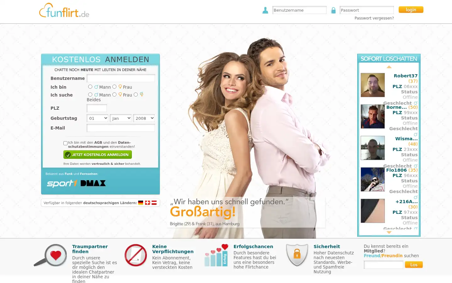 Screenshot of funflirt.de