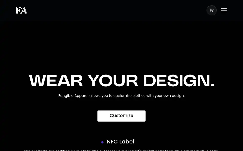 Screenshot of fungibleapparel.com