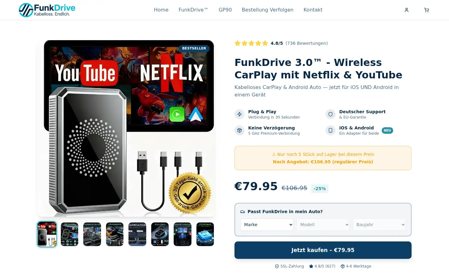 Screenshot of funkdrive.de