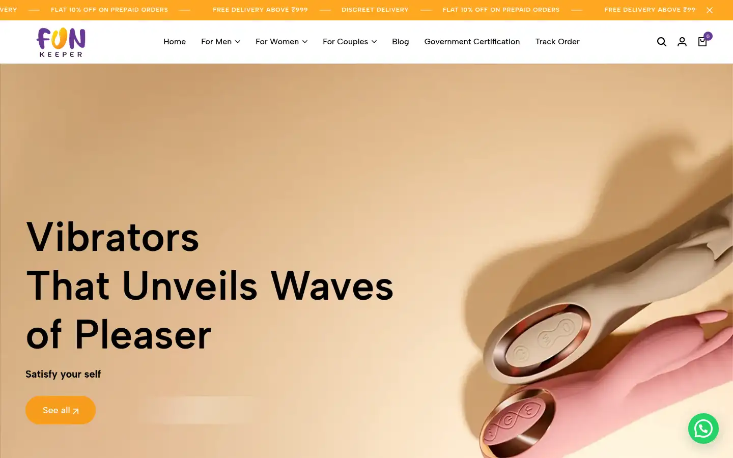 Screenshot of funkeeper.in