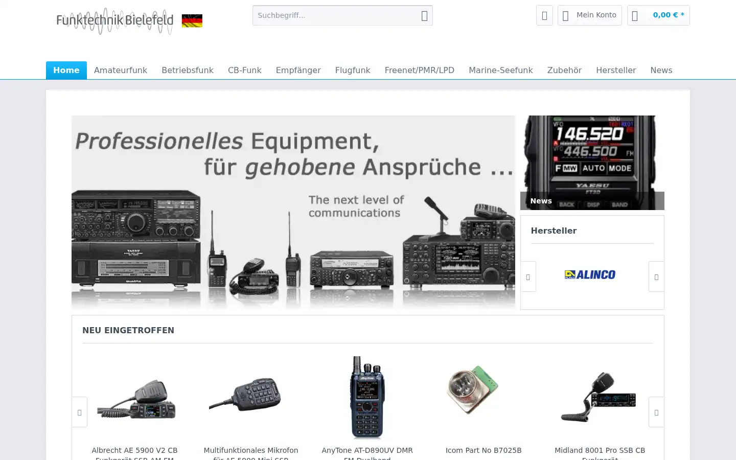 Screenshot of funktechnik-bielefeld.de