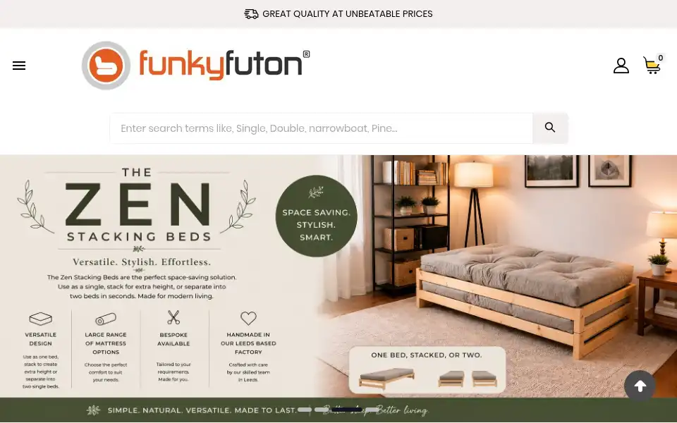 Screenshot of funkyfuton.co.uk