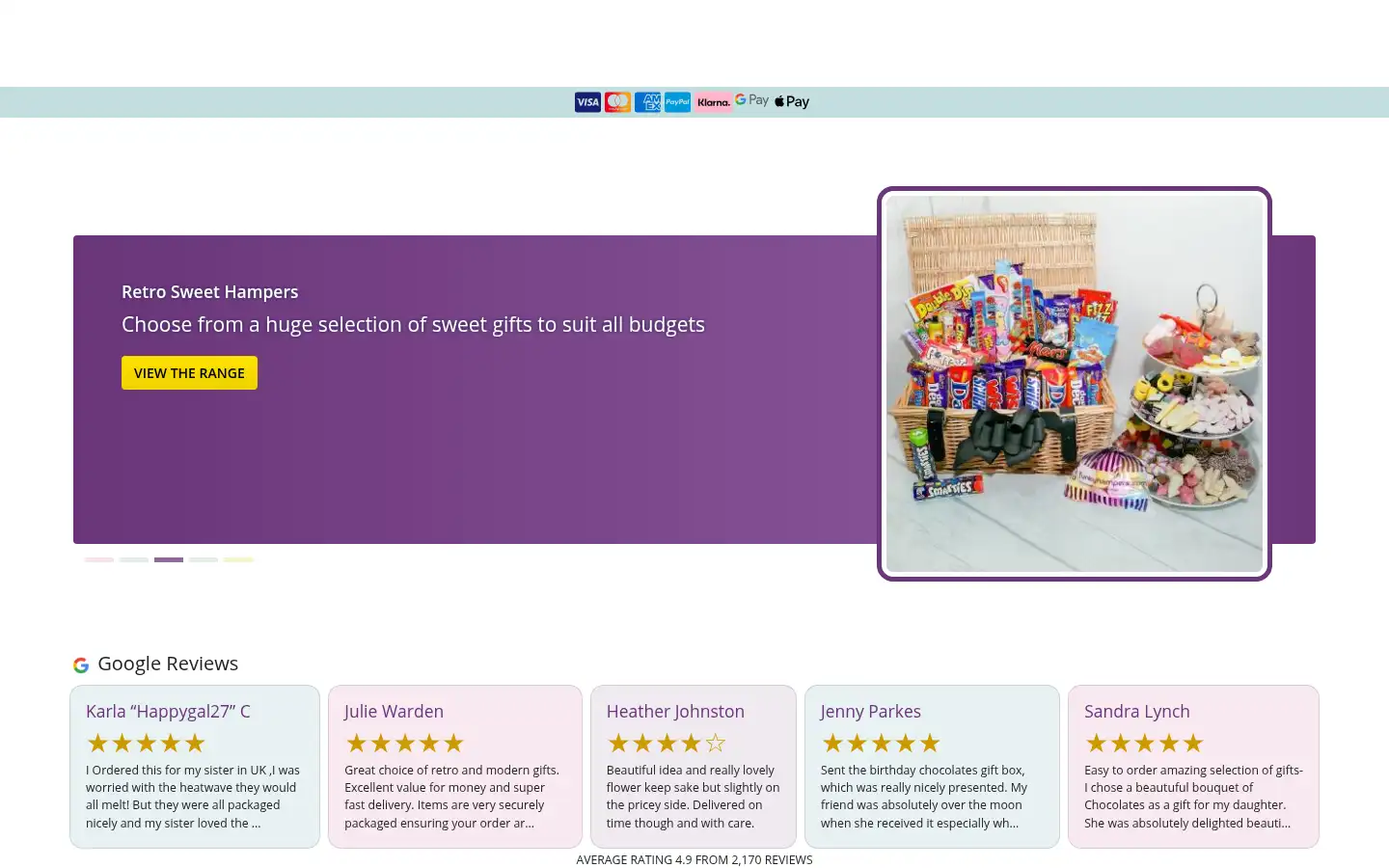 Screenshot of funkyhampers.com