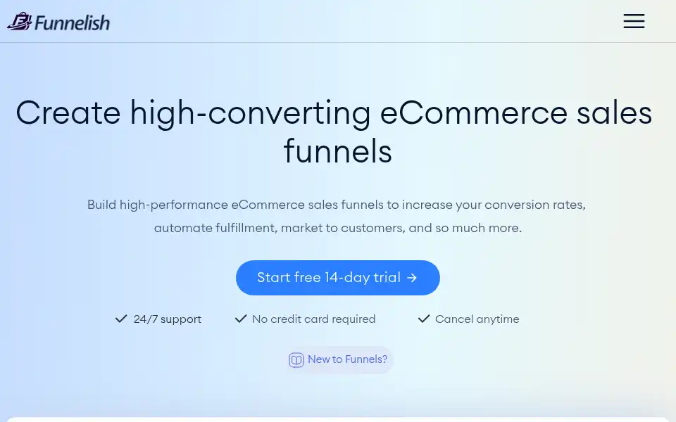 Screenshot of funnelish.com