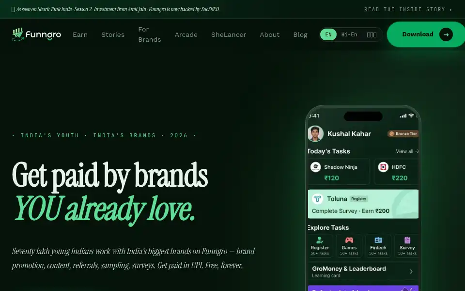 Screenshot of funngro.com