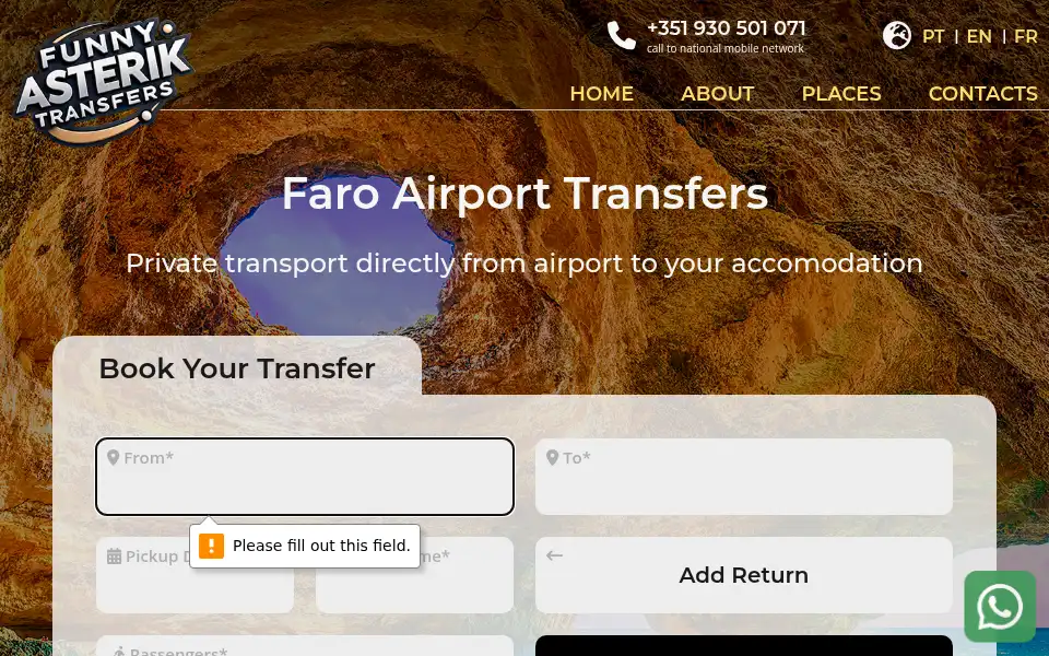 Screenshot of funnytransfers.com
