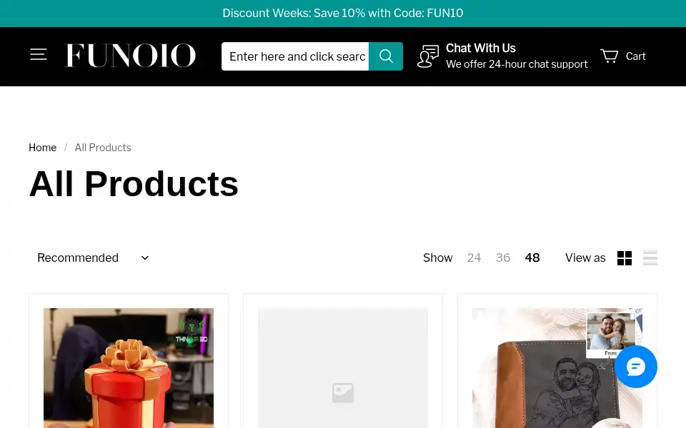 Screenshot of funoio.com