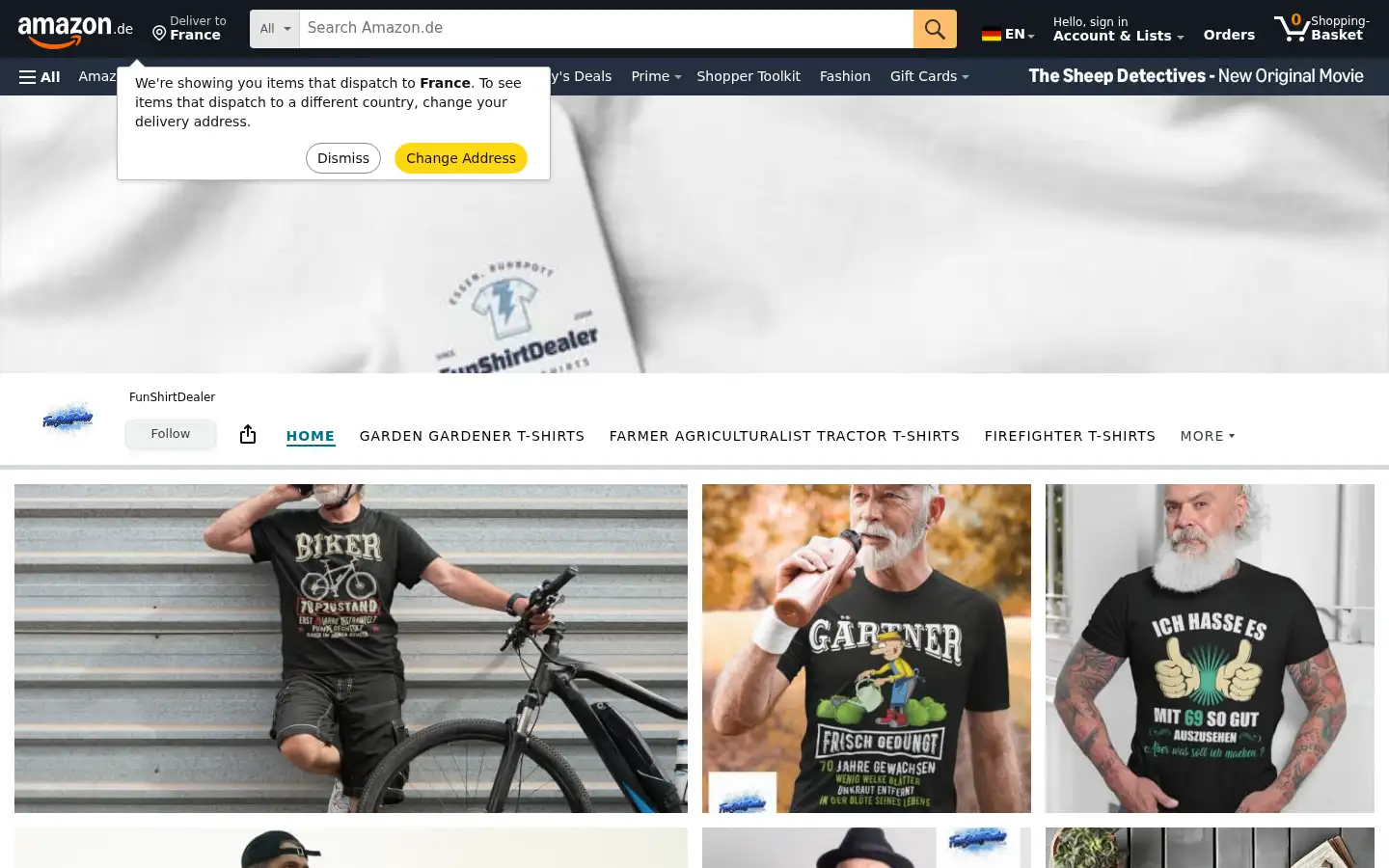 Screenshot of funshirtdealer.de
