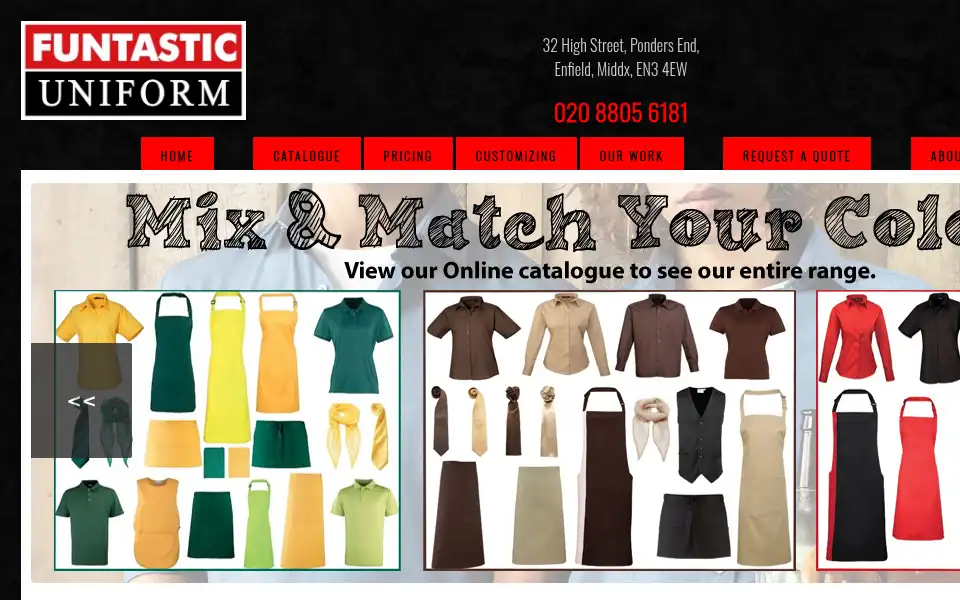 Screenshot of funtasticuniform.com