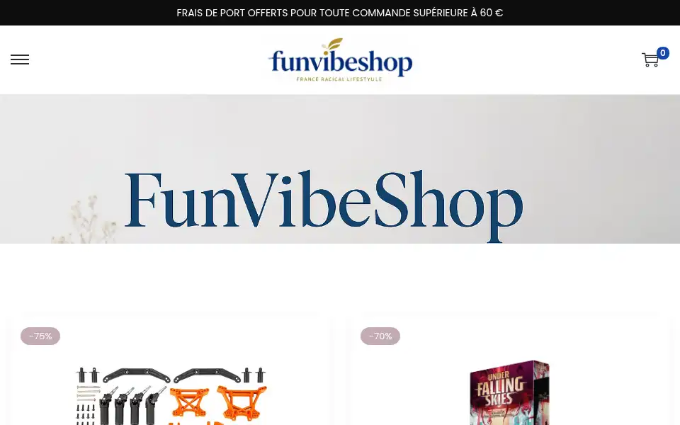Screenshot of funvibeshop.com