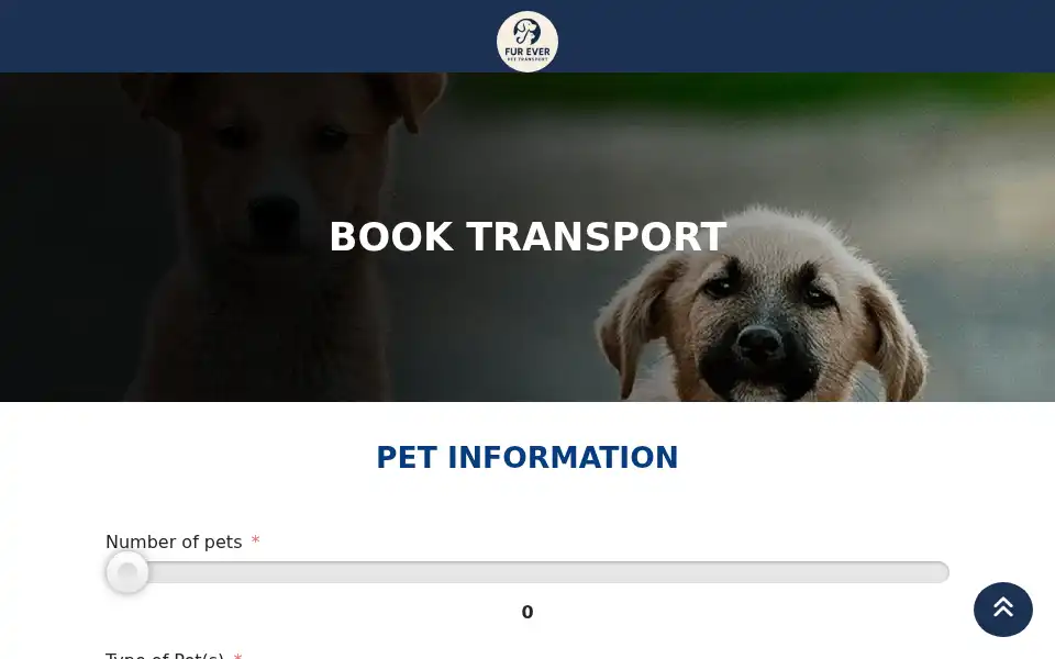 Screenshot of fureverpettransport.gt.tc