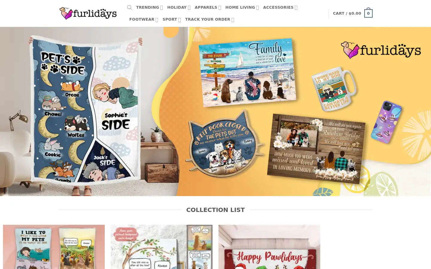 Screenshot of furlidays.com