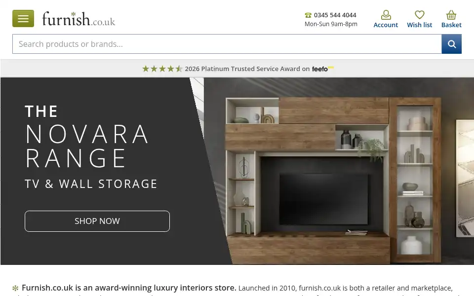 Screenshot of furnish.co.uk