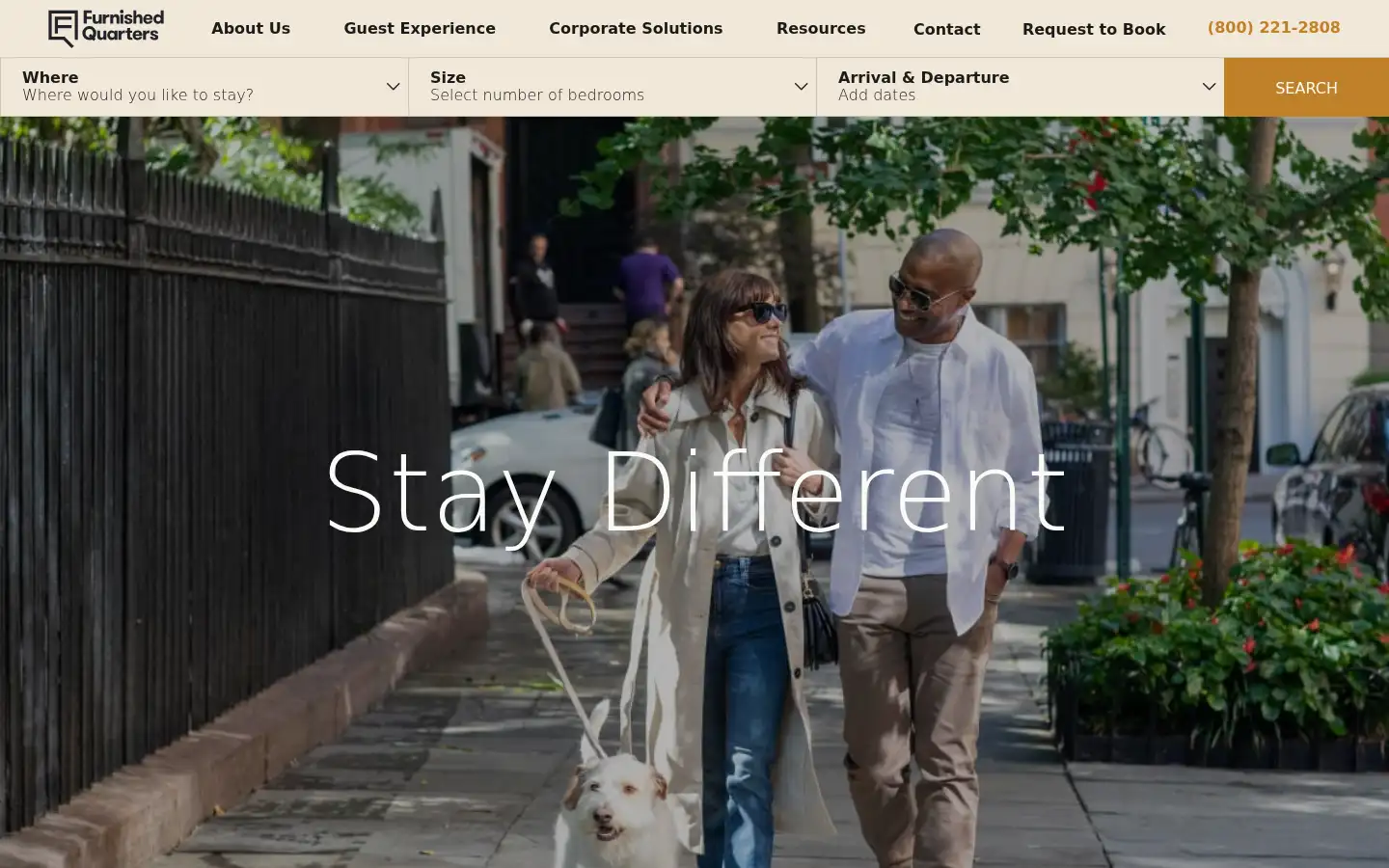 Screenshot of furnishedquarters.com