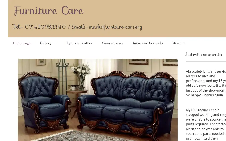 Screenshot of furniture-care.org
