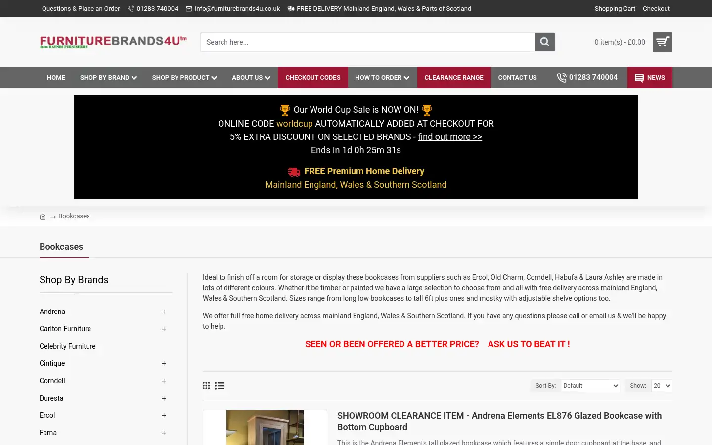Screenshot of furniturebrands4u.co.uk