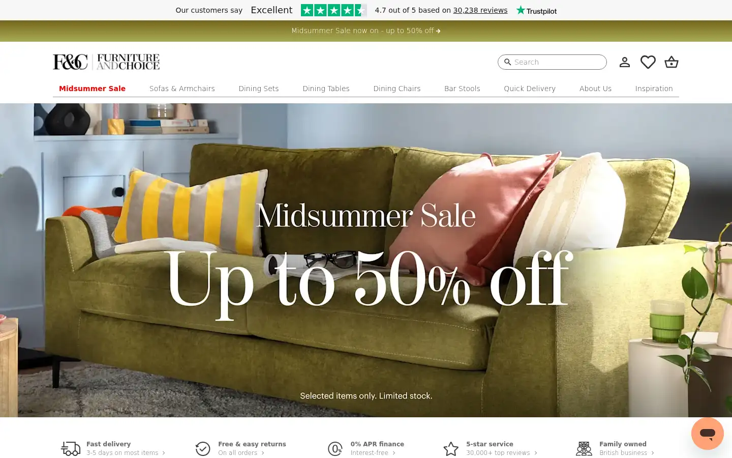 Screenshot of furniturechoice.co.uk