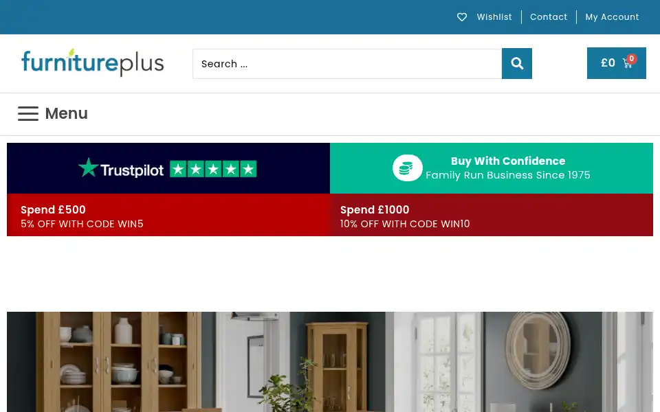 Screenshot of furnitureplusonline.co.uk