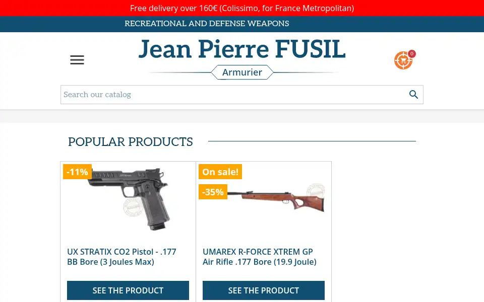 Screenshot of fusil-calais.com