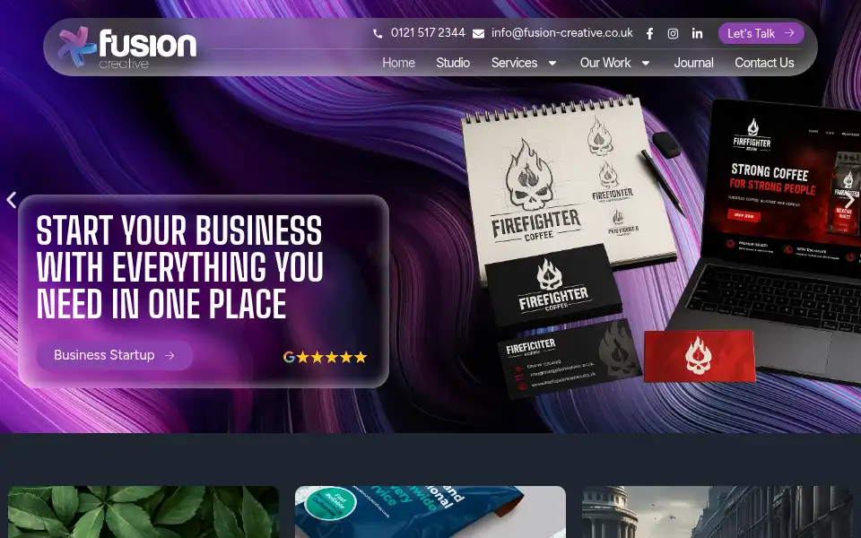 Screenshot of fusion-creative.co.uk