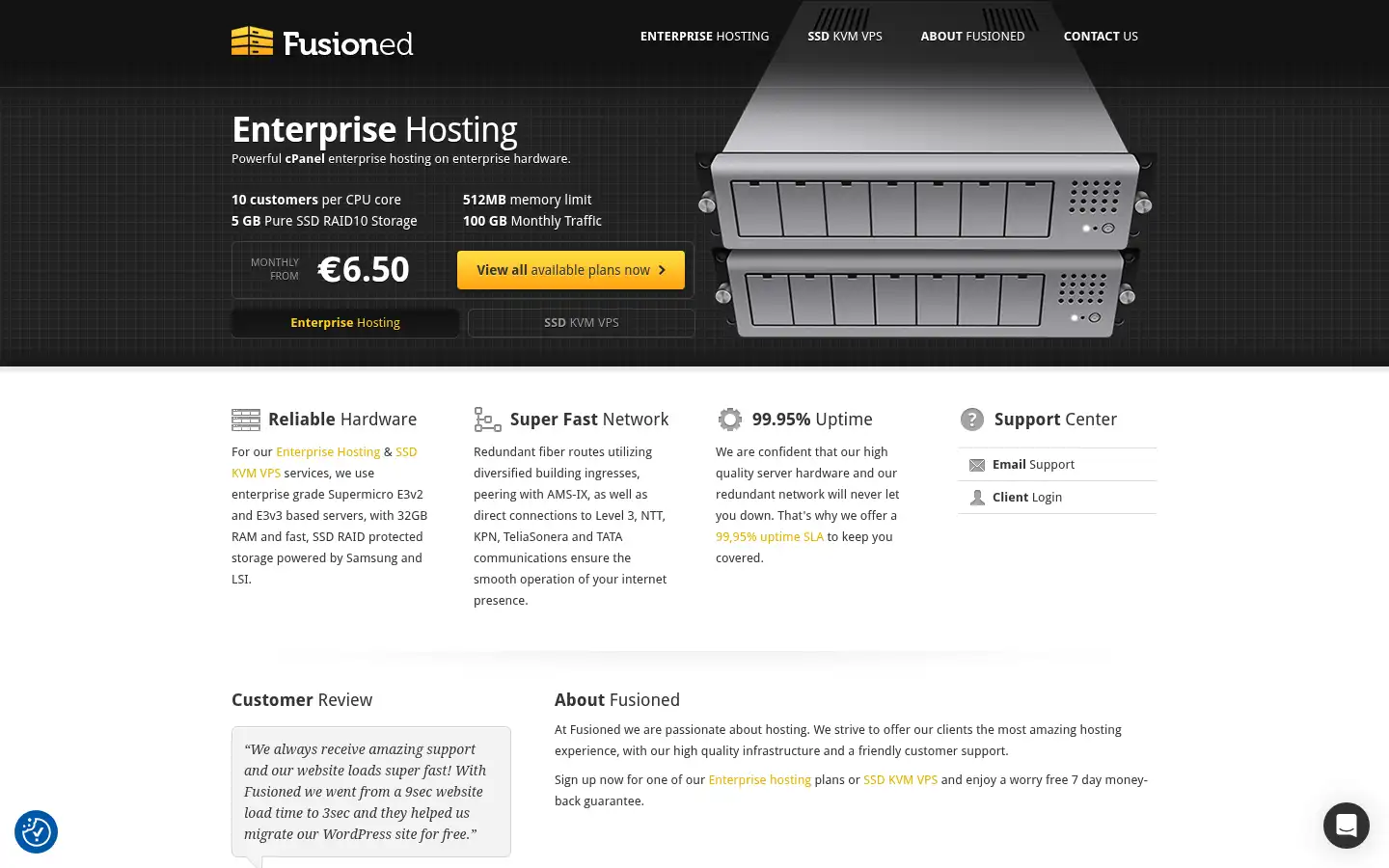 Screenshot of fusioned.net