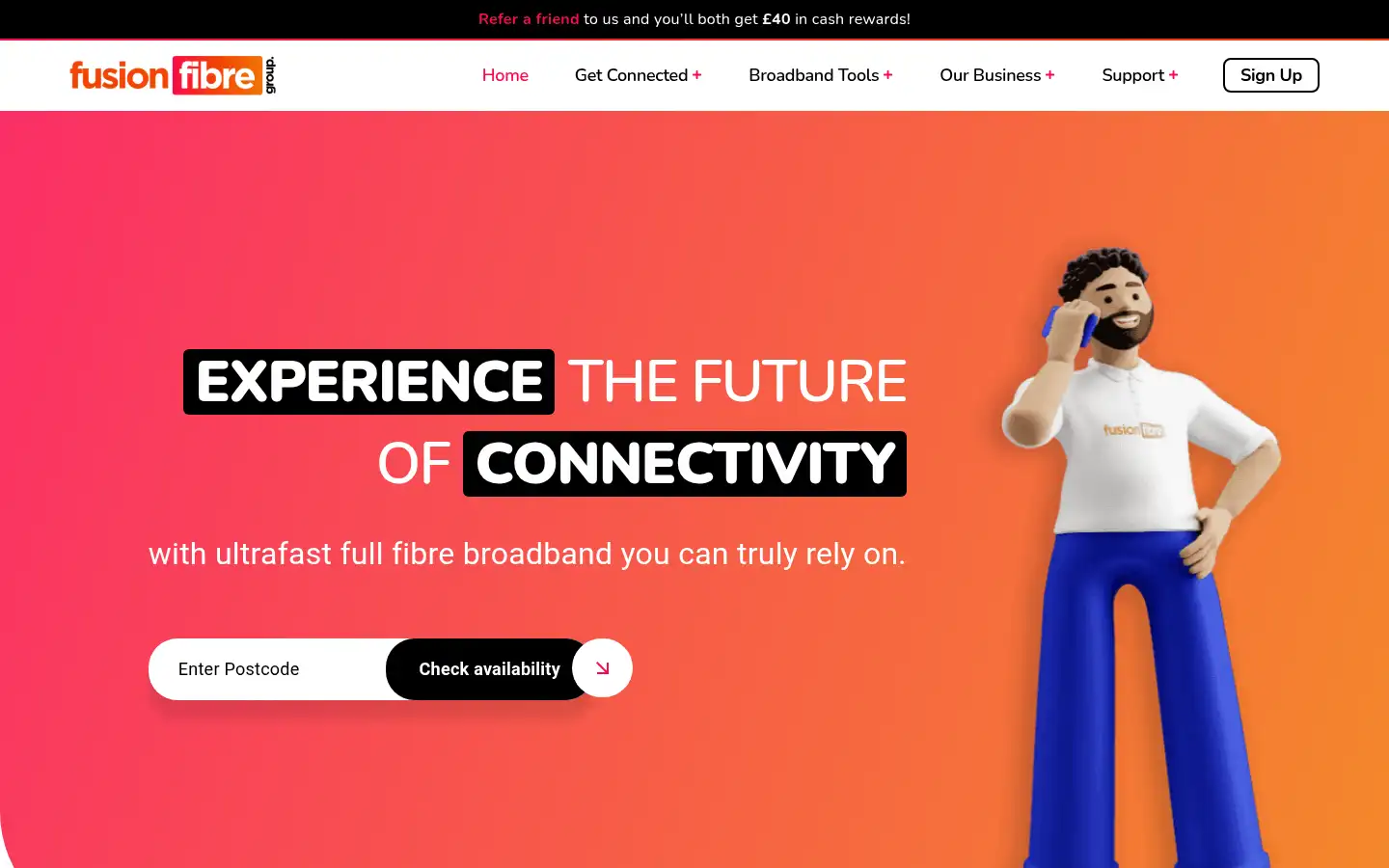 Screenshot of fusionfibregroup.co.uk