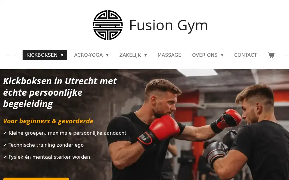 Screenshot of fusiongym.nl