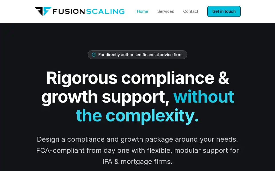 Screenshot of fusionscaling.com