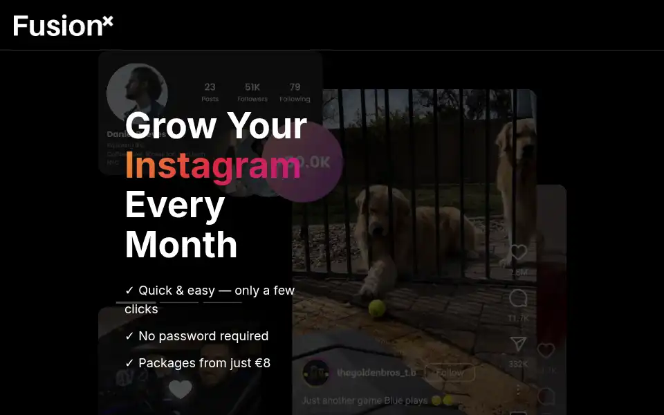 Screenshot of fusionx.agency