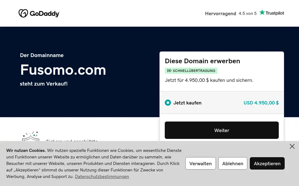Screenshot of fusomo.com