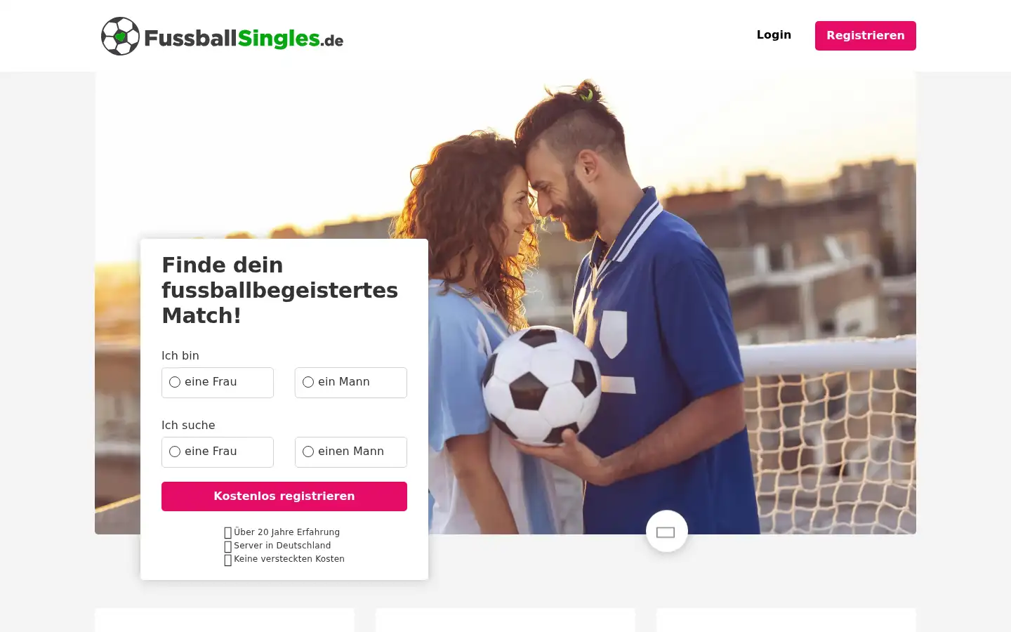 Screenshot of fussballsingles.de