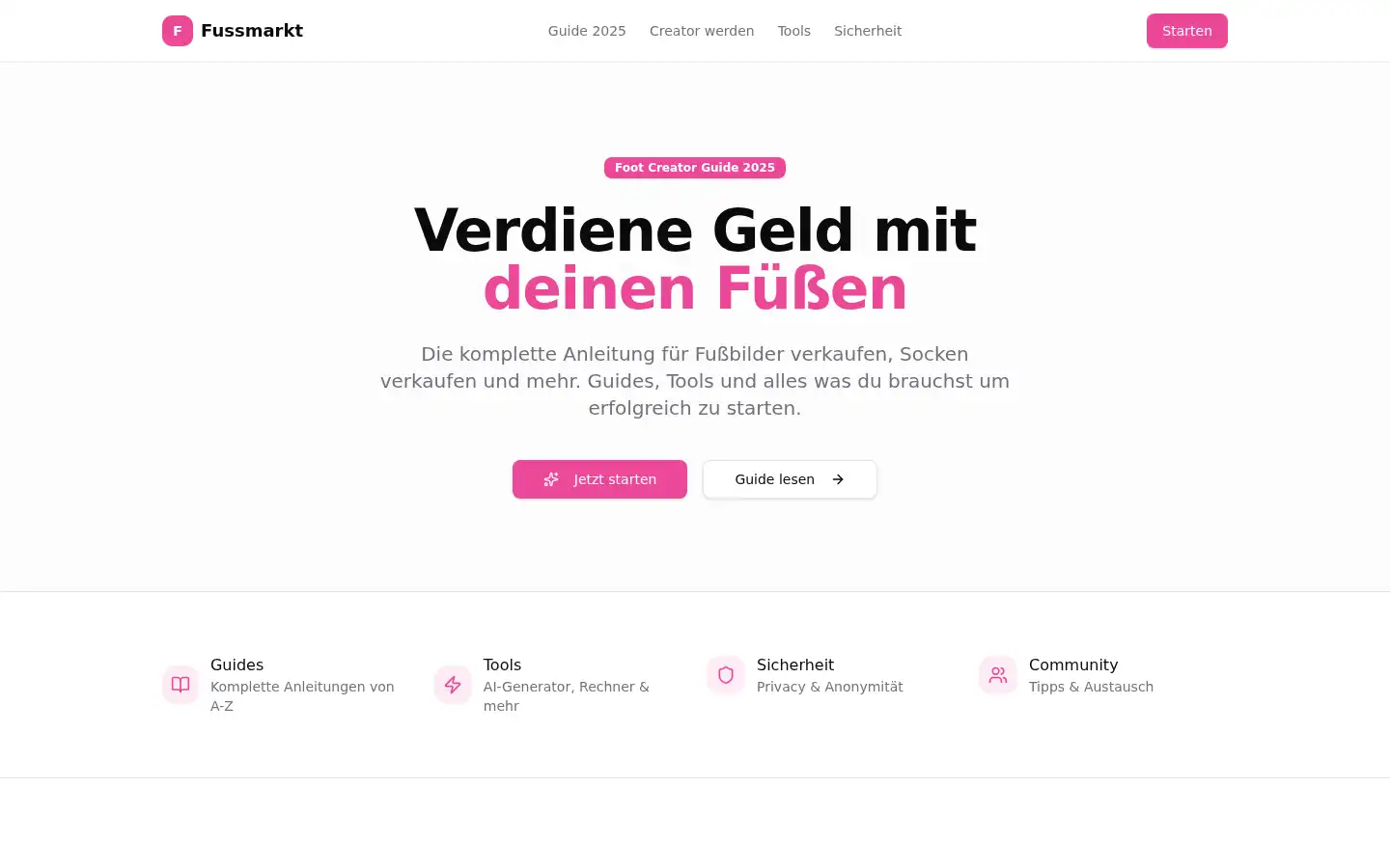 Screenshot of fussmarkt.de