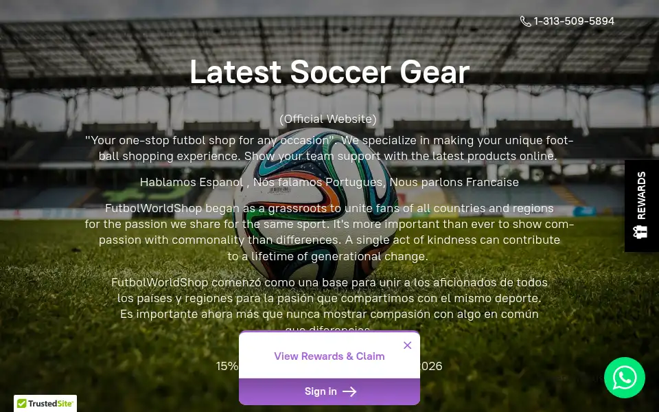 Screenshot of futbolworldshop.com