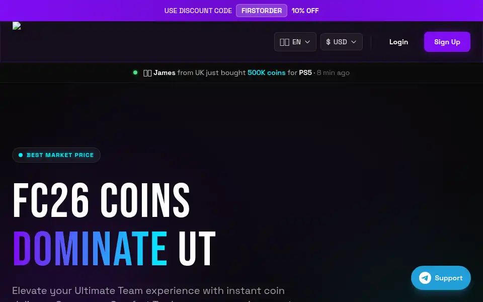 Screenshot of futcoinsmarket.net