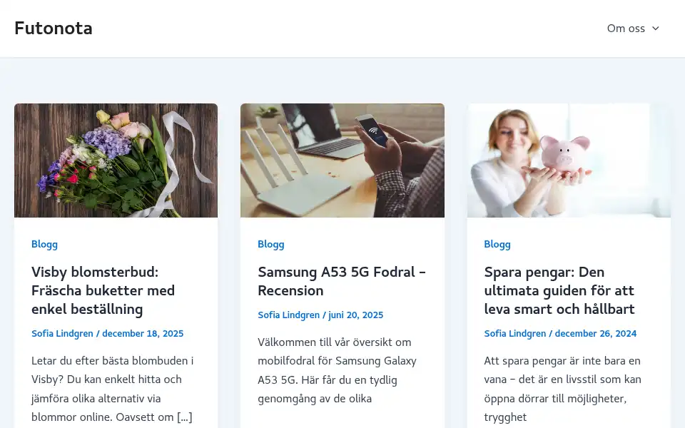 Screenshot of futonota.se