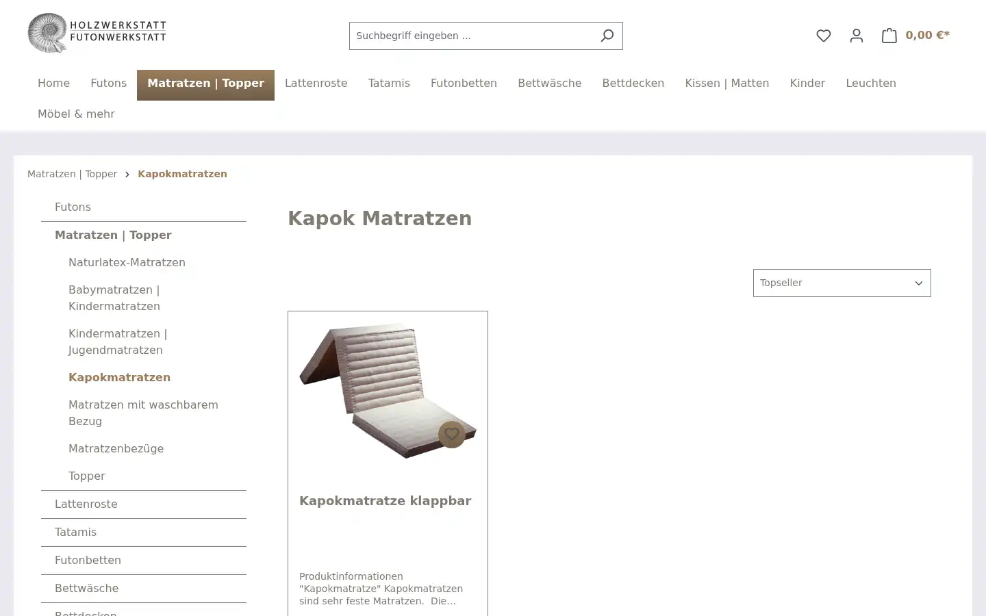 Screenshot of futonwerkstatt.de