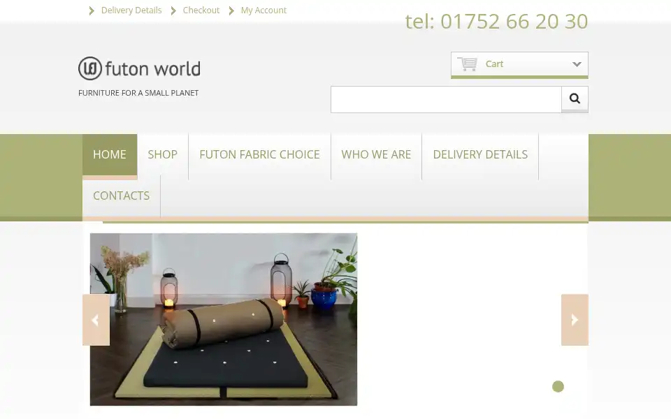 Screenshot of futonworld.co.uk