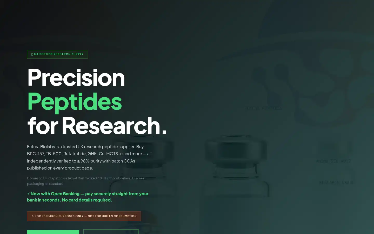 Screenshot of futurabiolabs.co.uk