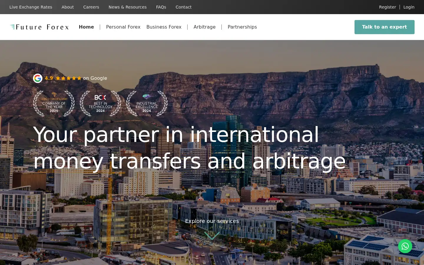 Screenshot of futureforex.co.za