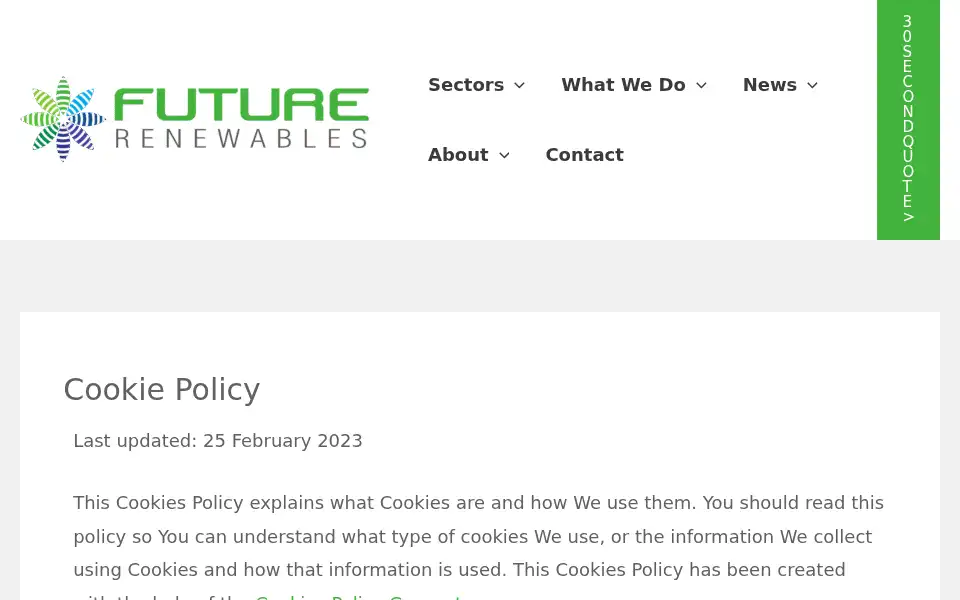 Screenshot of futurerenewables.net