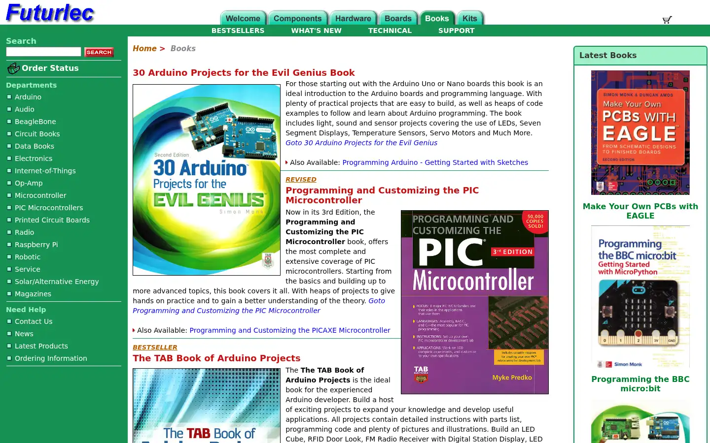 Screenshot of futurlec.com
