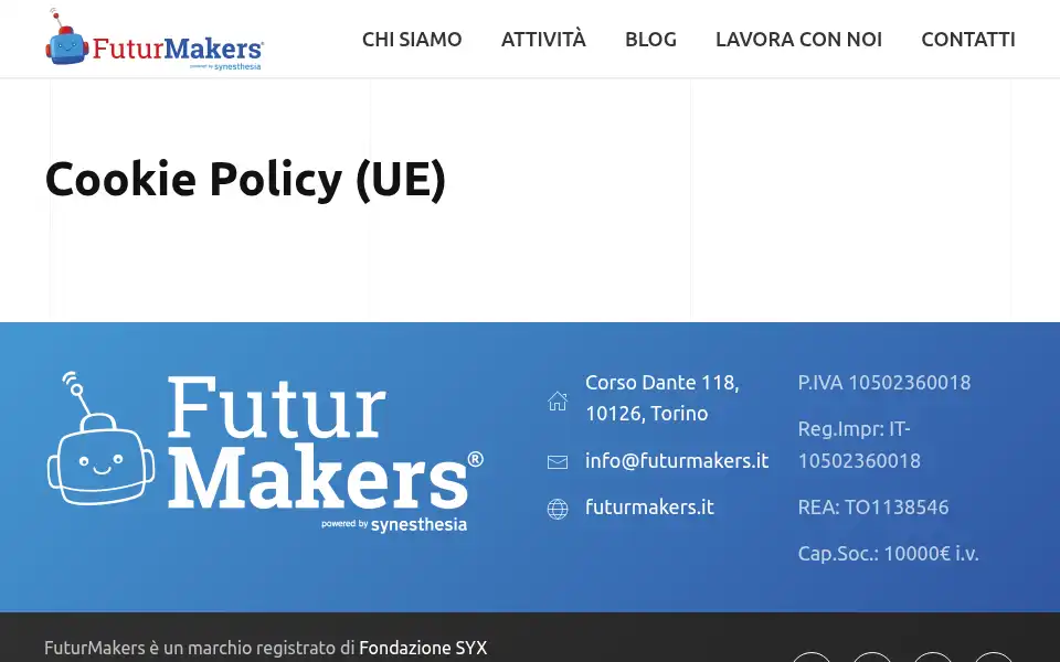 Screenshot of futurmakers.it