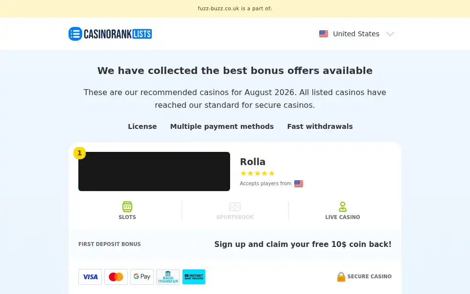 Screenshot of fuzz-buzz.co.uk