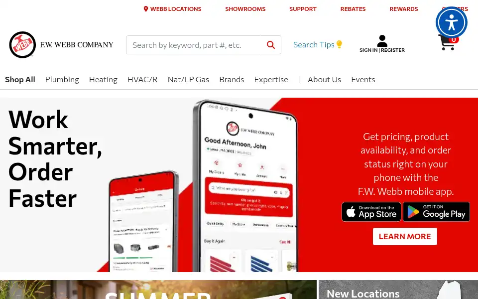Screenshot of fwwebb.com