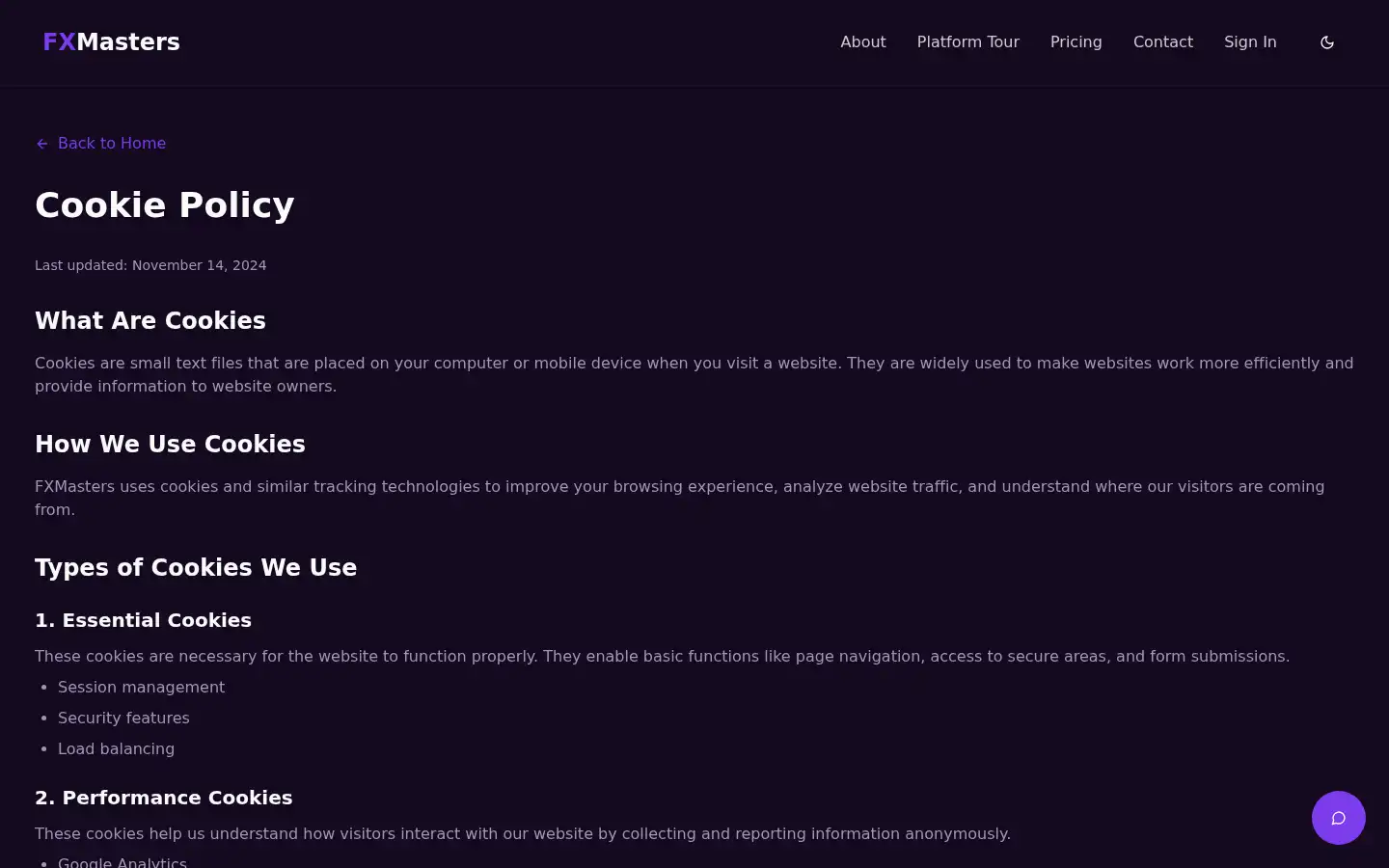 Screenshot of fx-masters.com