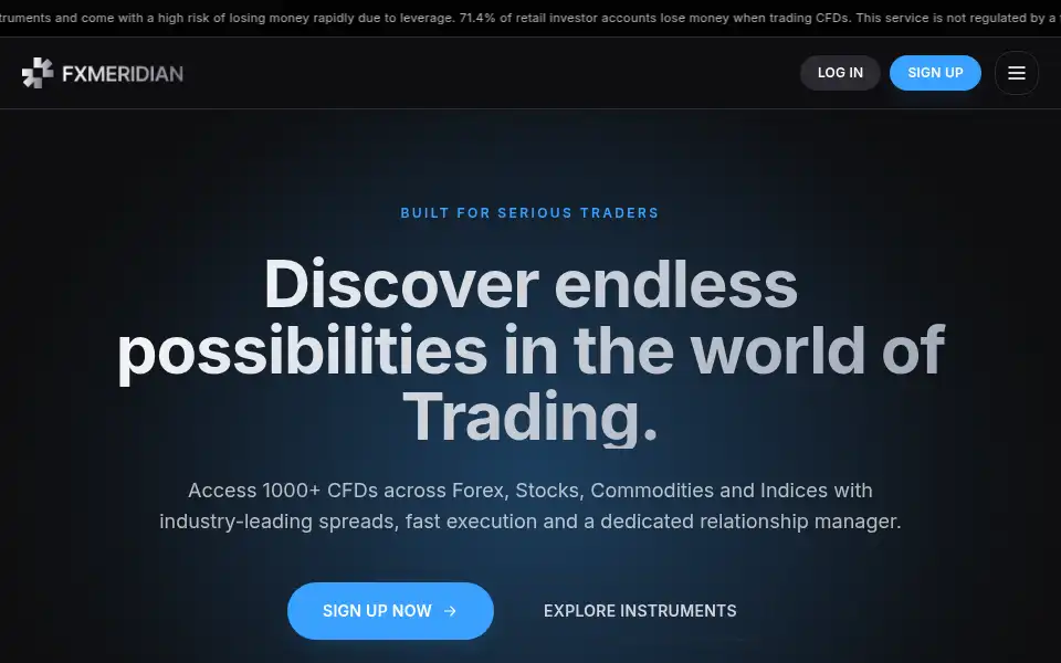 Screenshot of fxmeridian.com