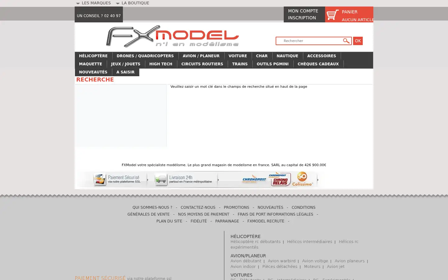 Screenshot of fxmodelrc.com