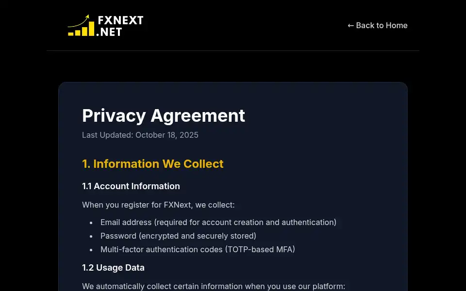 Screenshot of fxnext.net